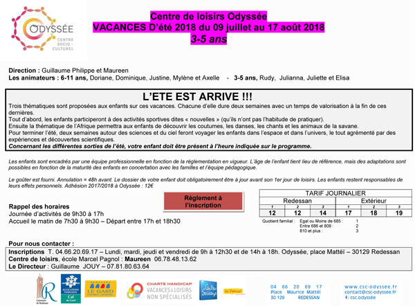 prog été 3-5 ans