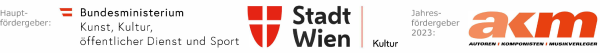 Logos von BMKÖS, Stadt Wien Kultur, AKM